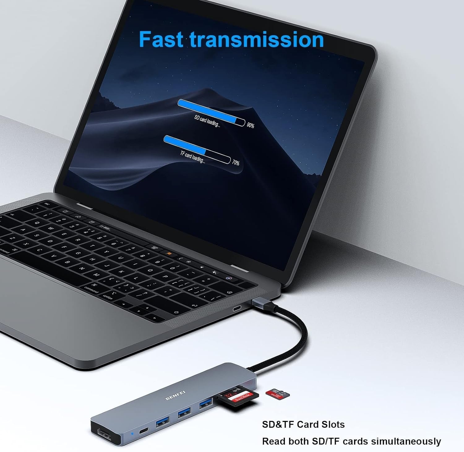 Desktops & Accessories: BENFEI USB C HUB 7-in-1