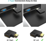 Computer Cables & Adapters: BENFEI HDMI Male to Female Right Angle 90 Degree Adapter