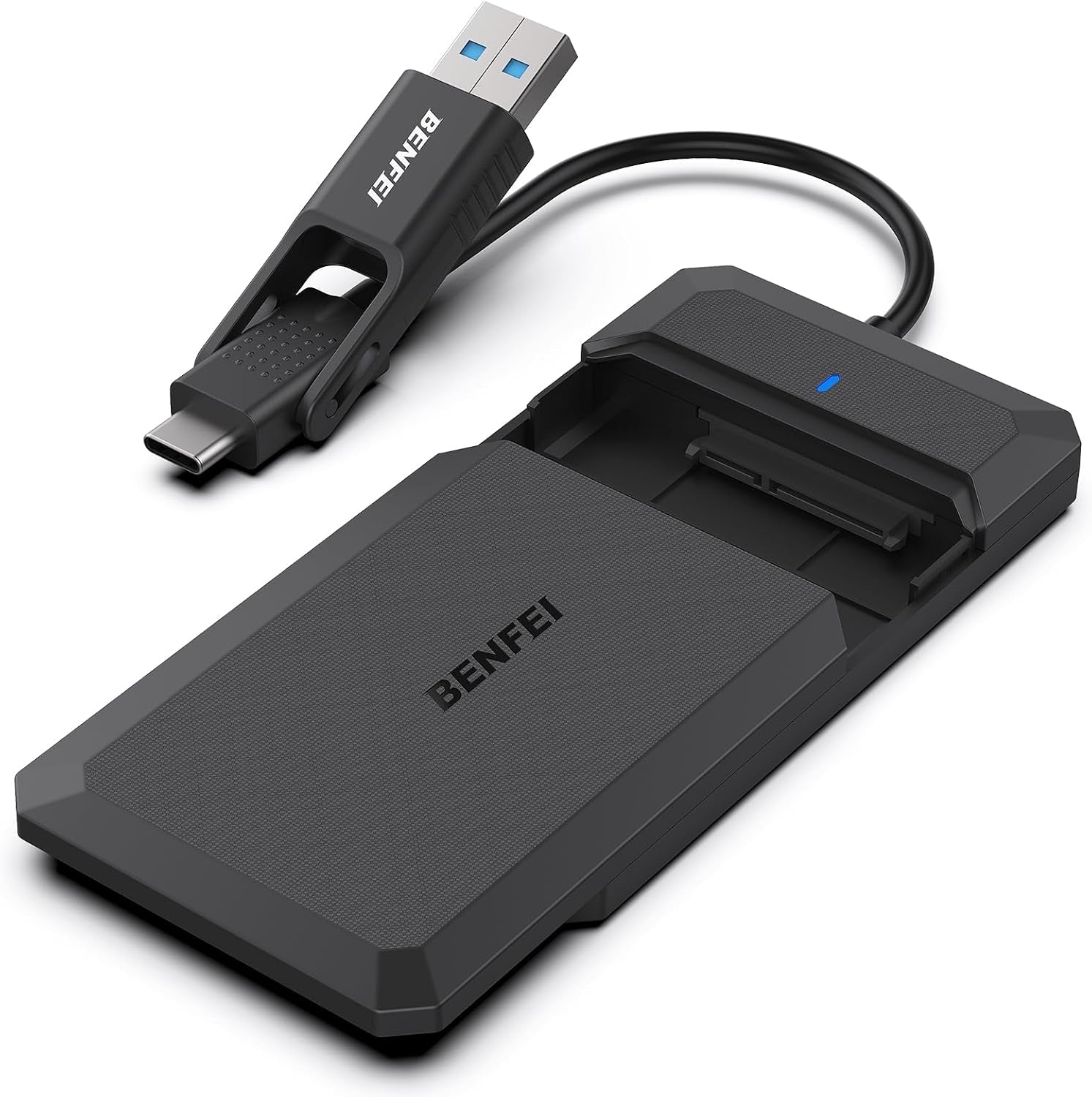 Hard Drives: BENFEI 2.5 Inch SATA to USB Tool Free External Hard Drive Enclosure