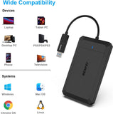 Hard Drives: BENFEI 2.5 Inch SATA to USB Tool Free External Hard Drive Enclosure
