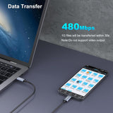 Phone Chargers: BENFEI 351SL-6F 100W USB-C to USB-C Fast Charging Cable Aluminum Shell Tangle-Free Silicone