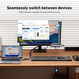 Computer Monitors & Accessories: BENFEI 000355GY USB 3.0 HDMI KVM Switch(8K@60Hz) with 4 USB 3.0 Ports for 2 Computers Sharing Monitor Keyboard Mouse