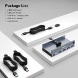 Computer Monitors & Accessories: BENFEI 000355GY USB 3.0 HDMI KVM Switch(8K@60Hz) with 4 USB 3.0 Ports for 2 Computers Sharing Monitor Keyboard Mouse