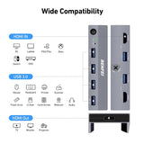 Computer Monitors & Accessories: BENFEI 000355GY USB 3.0 HDMI KVM Switch(8K@60Hz) with 4 USB 3.0 Ports for 2 Computers Sharing Monitor Keyboard Mouse