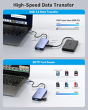 Desktops & Accessories: BENFEI 000359GY  11-in-1 USB C Hub Triple Display Docking Station Dual HDMI, VGA, 3xUSB 3.0, 10Gbps