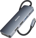 Desktops & Accessories: BENFEI USB C Hub 5-in-1 with 4K HDMI(Certified) Aluminum Case