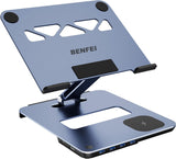 Laptop Stands: BENFEI 000366GY Laptop Stand with USB C Hub, Multi Function With USB and KVM Switch and 15W Wireless Charger