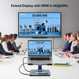 Laptop Stands: BENFEI 000366GY Laptop Stand with USB C Hub, Multi Function With USB and KVM Switch and 15W Wireless Charger