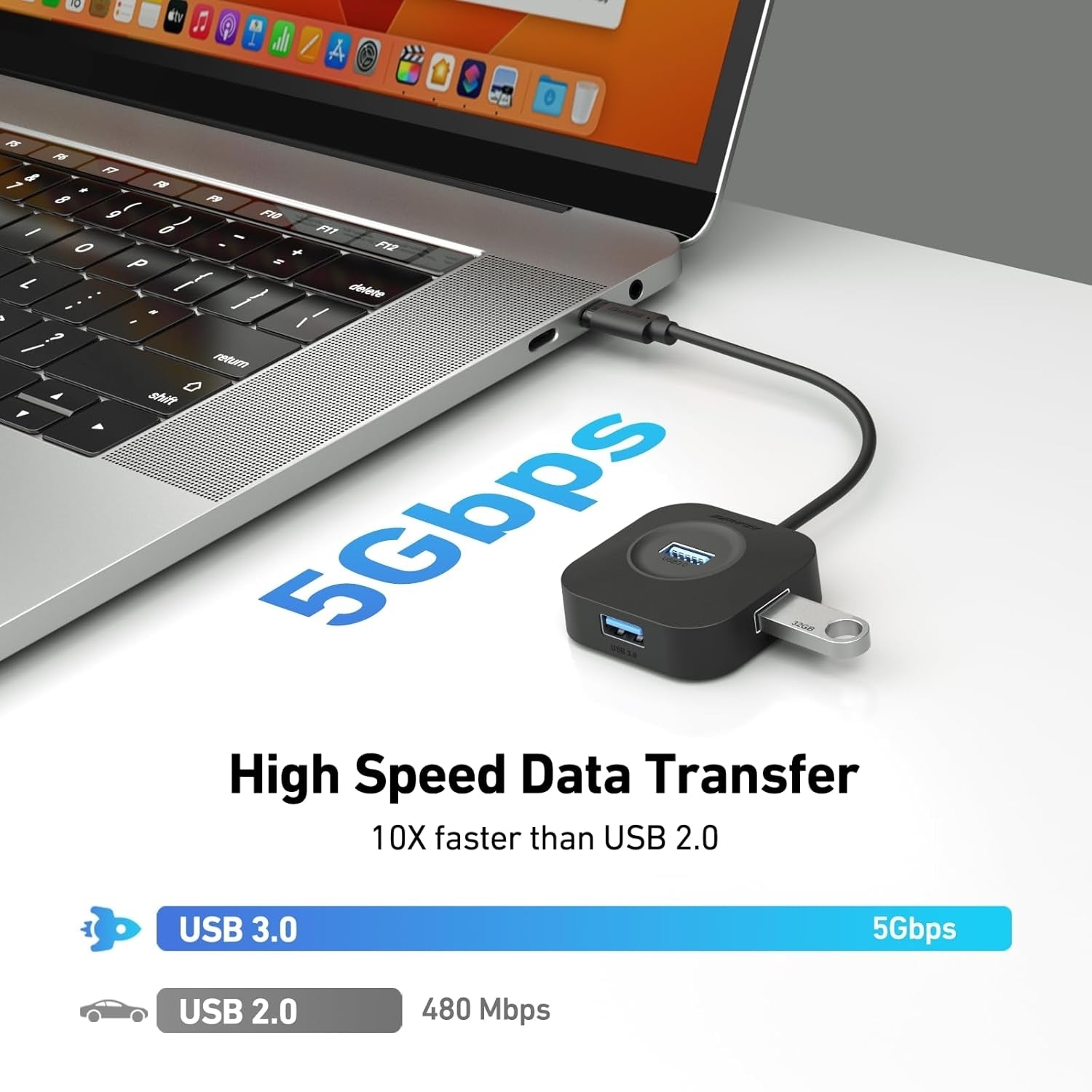 Desktops & Accessories: BENFEI 371BK USB-C 4-port USB 3.0 Hub