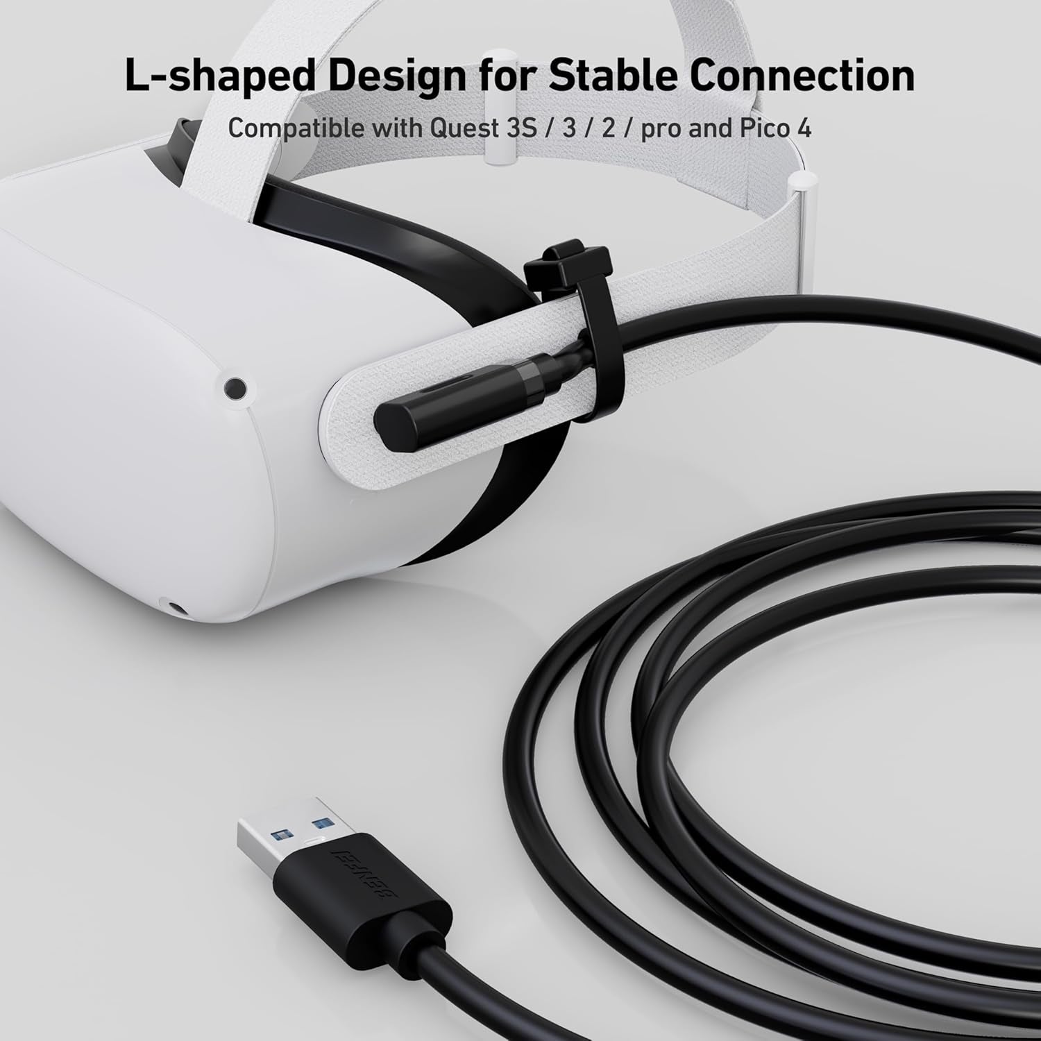 Phone Chargers: BENFEI 375BK-3M USB 3.0 to Right Angled USB-C PVC 3M