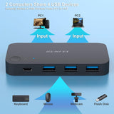 Desktops & Accessories: BENFEI 000376BK USB 3.0 Switch, USB Switcher 2 Computers Share 3xUSB 3.0 and 1xUSB C with Remote