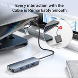 Computer Cables & Adapters: BENFEI 000386GY USB-C + USB 3.0 to Gigabit RJ45 + 3 Port USB 3.0 Hub Compatible with Mac