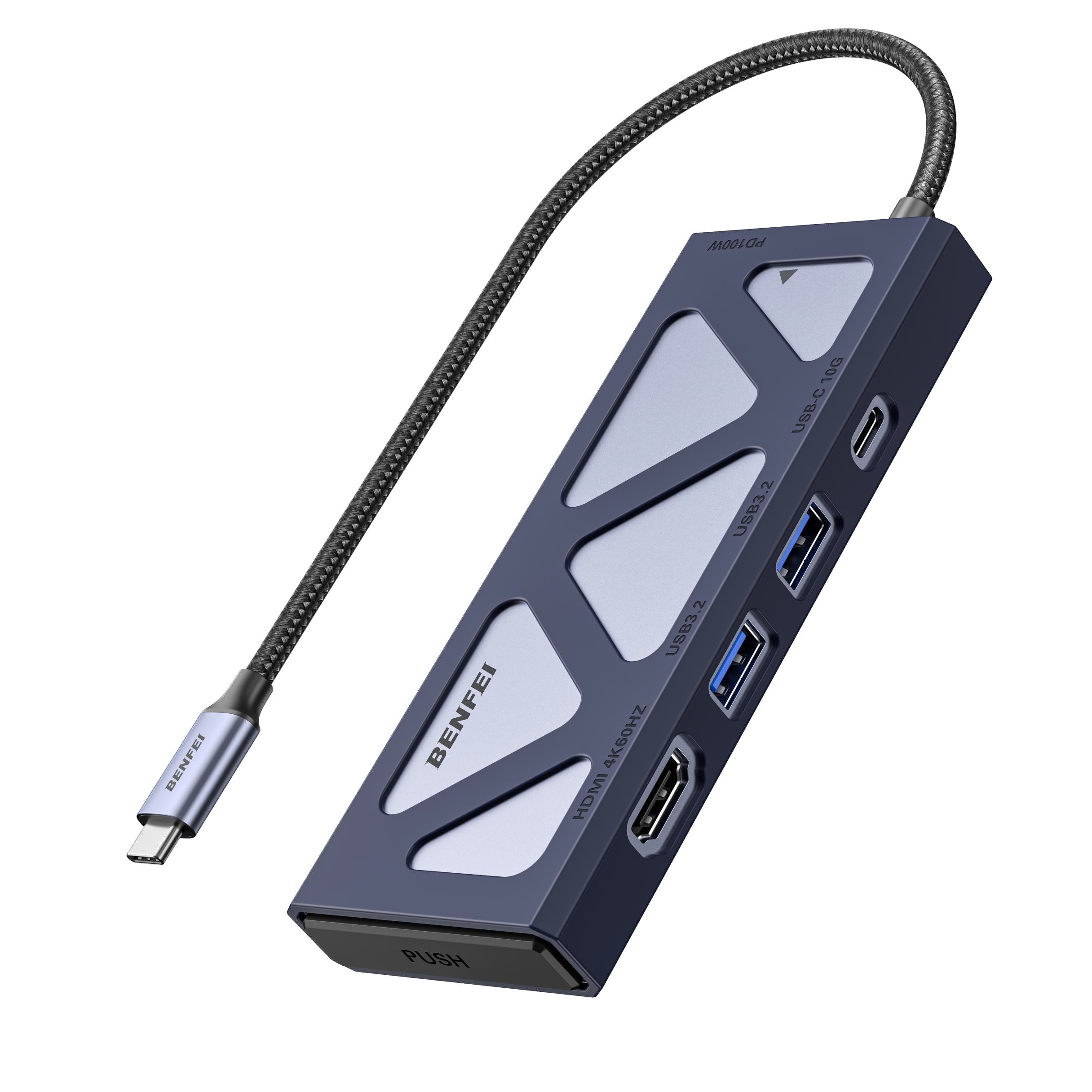 Hard Drives: BENFEI 000389GY M.2 NVMe Enclosure with USB-C Hub
