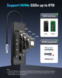 Hard Drives: BENFEI 000389GY M.2 NVMe Enclosure with USB-C Hub