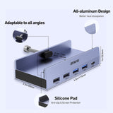 Desktops & Accessories: BENFEI 396GY USB-C 8-in-1 Docking HDMI 4K/60Hxz+USB-C(10G)+2xUSB-A(10G)+2xUSB2.0+RJ45+PD100W