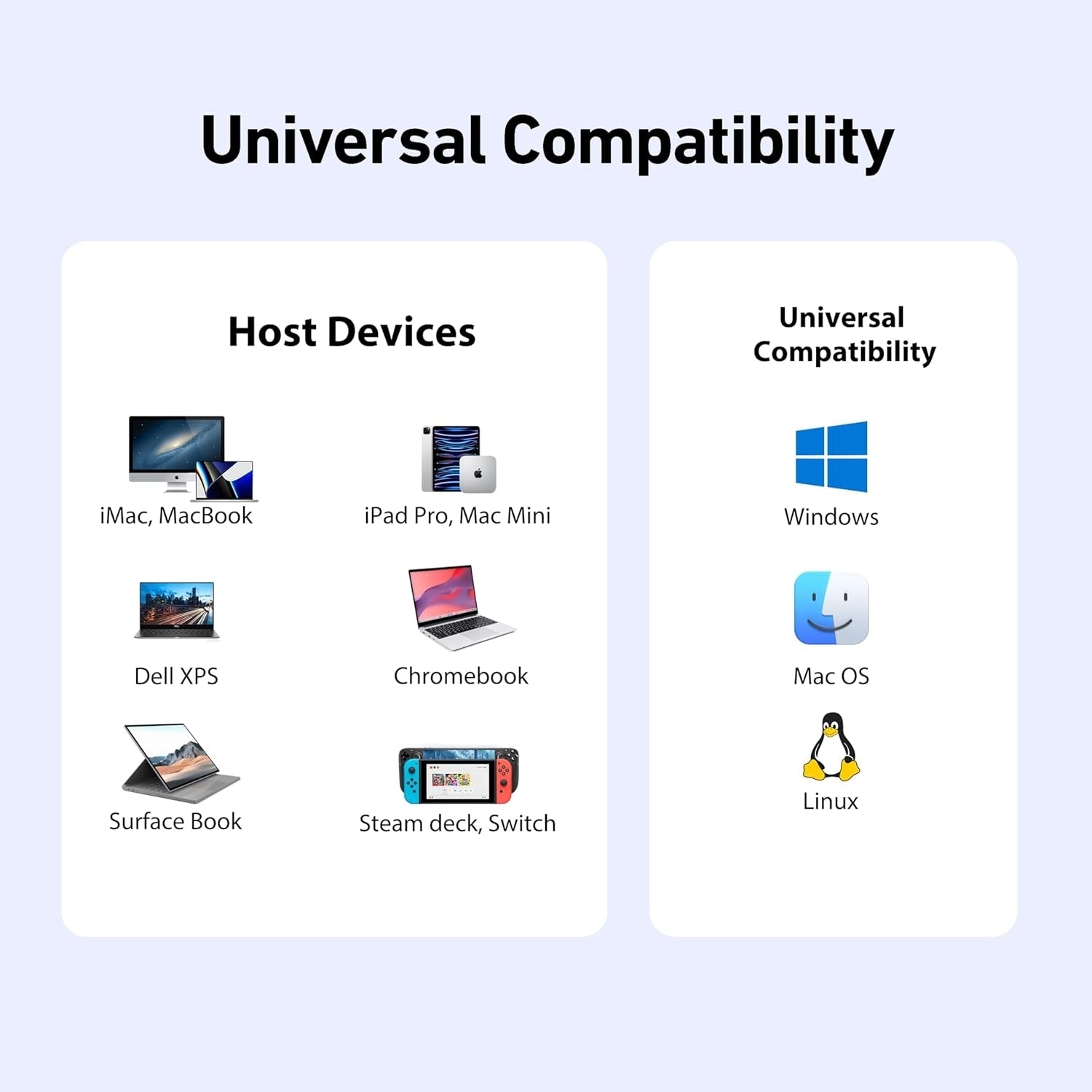 Desktops & Accessories: BENFEI 396GY USB-C 8-in-1 Docking HDMI 4K/60Hxz+USB-C(10G)+2xUSB-A(10G)+2xUSB2.0+RJ45+PD100W