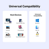 Desktops & Accessories: BENFEI 396GY USB-C 8-in-1 Docking HDMI 4K/60Hxz+USB-C(10G)+2xUSB-A(10G)+2xUSB2.0+RJ45+PD100W