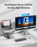 Laptop Stands: BENFEI 398GY TYPE-C 6-in-1 HDMI+USB-C(10G)+RJ45+2xUSB-A(10G)+PD