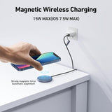 Computer Cables & Adapters: BENFEI 000401GY Magnetic Wireless Charger 15W Compatible with MagSafe Charger