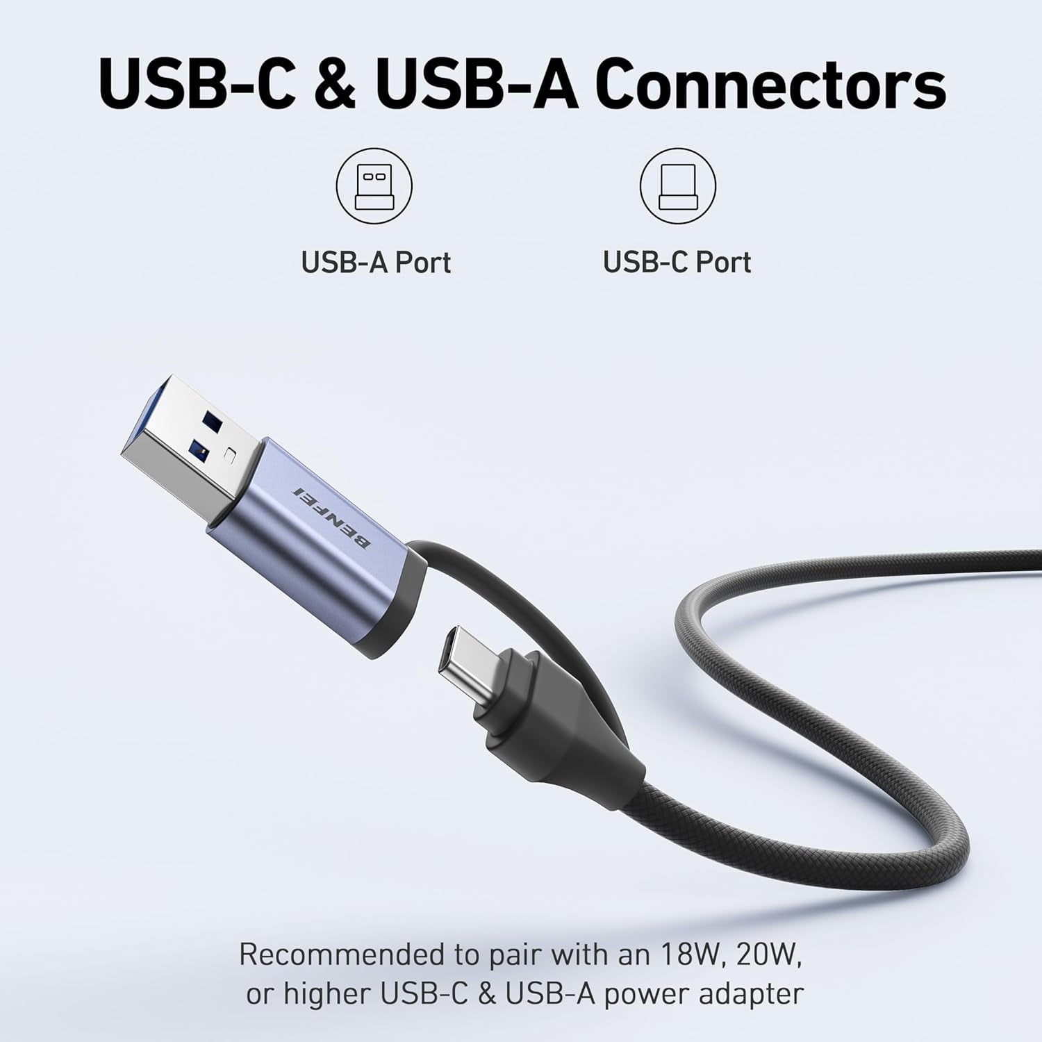 Computer Cables & Adapters: BENFEI 000401GY Magnetic Wireless Charger 15W Compatible with MagSafe Charger