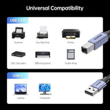 Computer Cables & Adapters: BENFEI 000406GY-2M USB Printer Cable, 6.6 FT/2 Meter USB A to USB B Cable