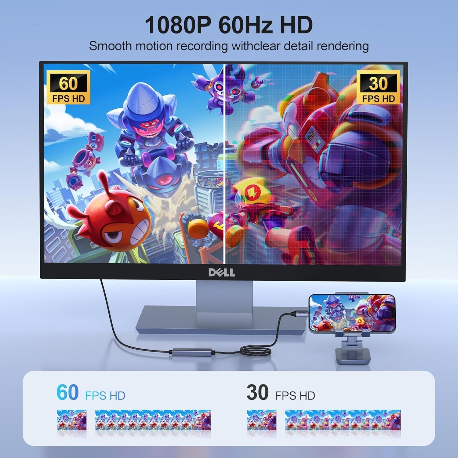 Desktops & Accessories: BENFEI 408GY USB-C to USB-C+A + PD (100W) Video/Audio Capture Card Supporting Full HD 1080P 60FPS for Streaming, Recording, Gaming