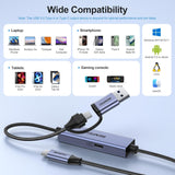 Desktops & Accessories: BENFEI 408GY USB-C to USB-C+A + PD (100W) Video/Audio Capture Card Supporting Full HD 1080P 60FPS for Streaming, Recording, Gaming
