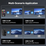 Computer Cables & Adapters: BENFEI 412GY Bidirectional USB-C to DisplayPort V1.4 (Support Thunderbolt 4, 8K@60Hz ) Cable 1.8M