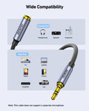 Computer Cables & Adapters: BENFEI 421GY 5M 3.5mm Male to Female AUX Extension Cable, TRRS 4-Pole Stereo Audio Jack Cord for Headphones, Microphone, Smartphones, PC, Laptop, Speakers