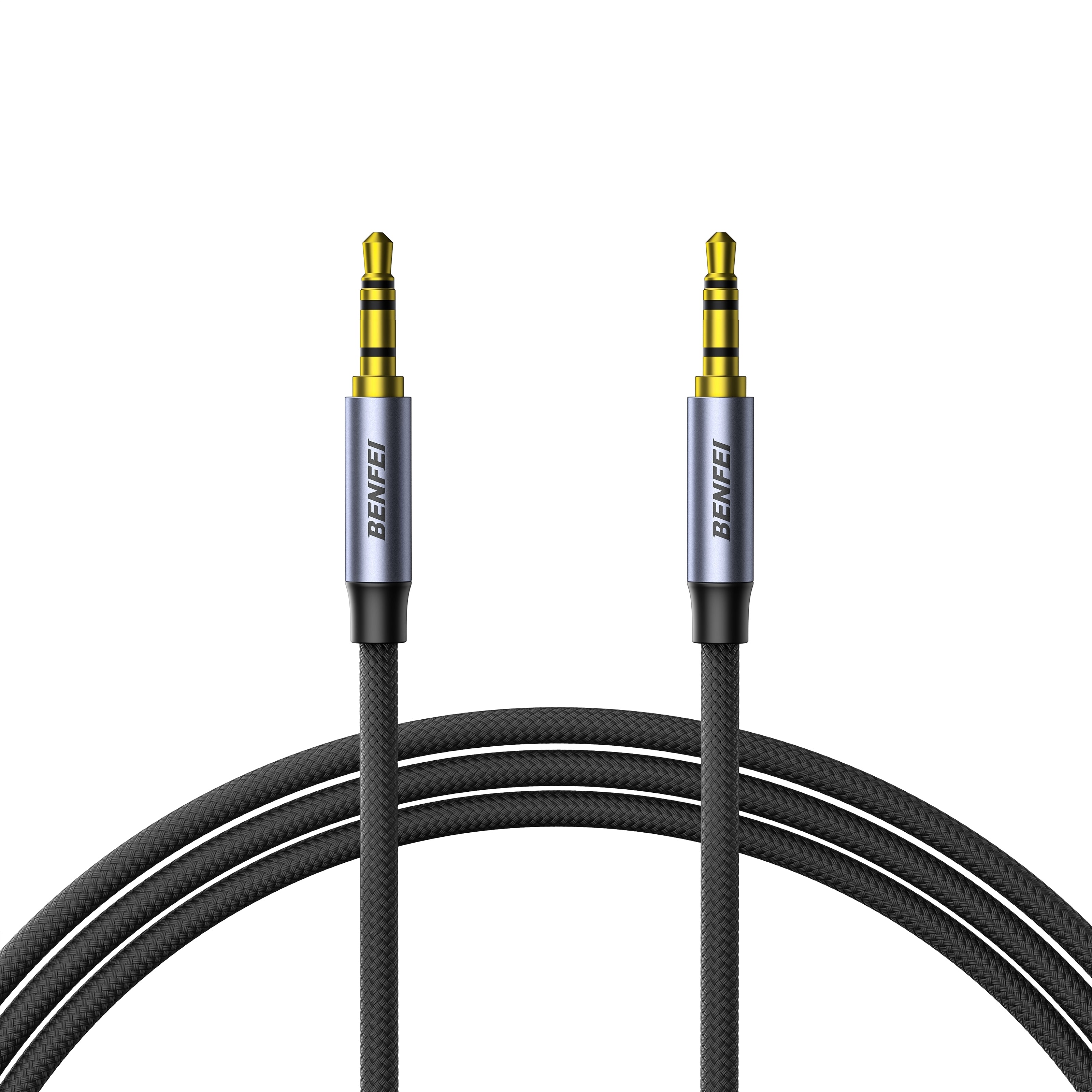 Computer Cables & Adapters: BENFEI 427GY 5M 3.5mm TRRS Male to Male Audio Cable, 4-Pole Stereo Mic Aux Cable, Nylon Braided Headphone Jack Cord