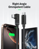 Phone Chargers: BENFEI 428BK-2M USB C to Right Angle USB C Cable , 90-dgree Angled USB 2.0 Type C Charger Cable, 3A Fast Charging & 480Mbps Data Sync, Durable PVC
