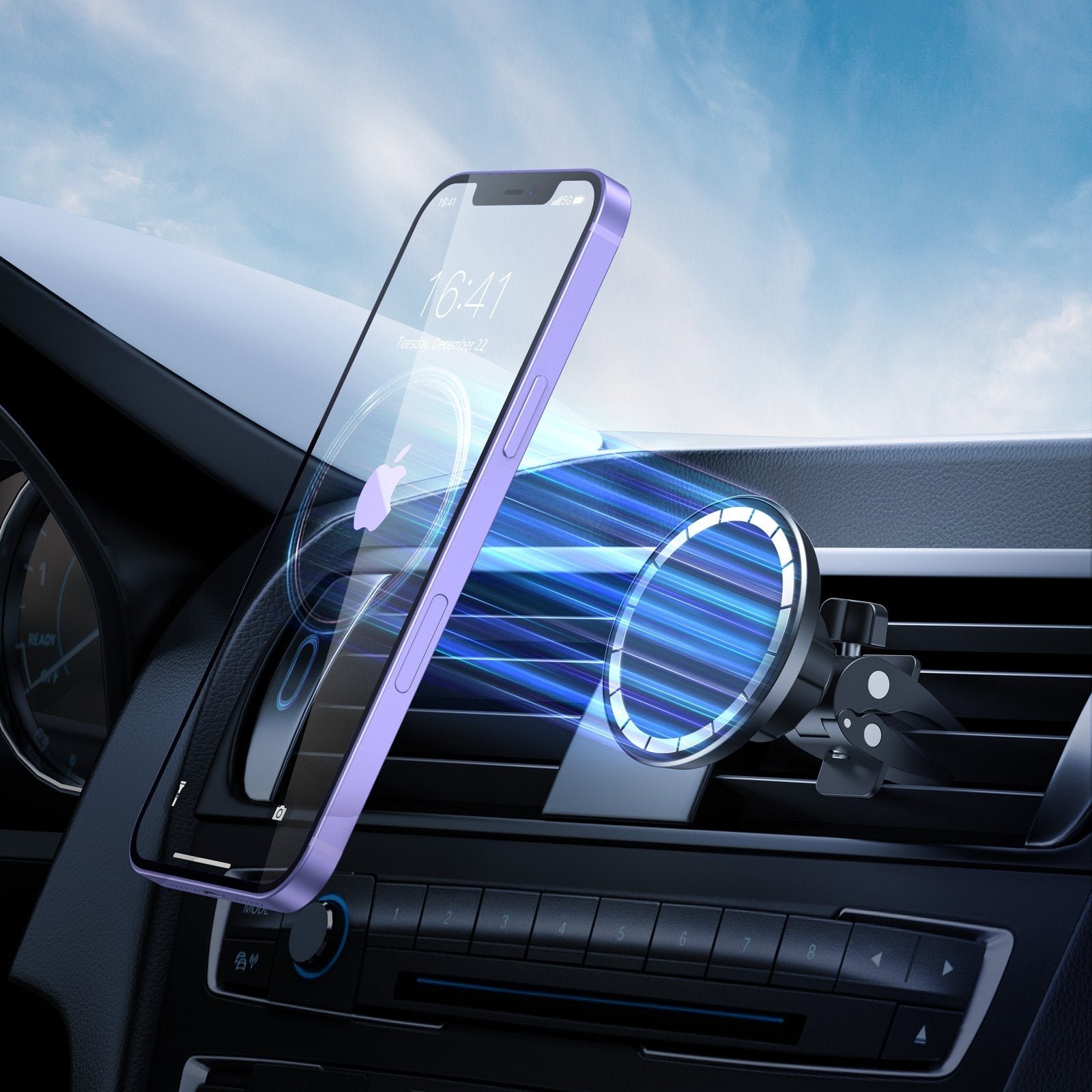 Car Mounts: CHOETECH AT0004 Magsafe iPhone 12 Magnetic Car Mount Car Air Vent Phone Holder