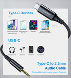 Computer Cables & Adapters: CHOETECH AUX006 Type-C To 3.5mm Audio Cable 1M