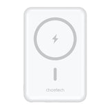 Phone Chargers: CHOETECH B662-WH USB-A + USB-C + Wireless Magnetic Power bank 5000mAh (White)