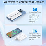 Phone Chargers: CHOETECH B662-WH USB-A + USB-C + Wireless Magnetic Power bank 5000mAh (White)