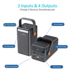 Power Banks & Chargers: CHOETECH B664 50000mAh PD65W Power Bank with LED Flashlight LCD Display
