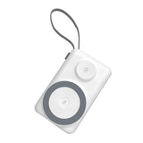 Phone Chargers: CHOETECH B696-WH 20000mAh 22.5W USB-A + USB-C x 2 + MagLeap Wireless Charge Power Bank White