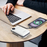 Phone Chargers: CHOETECH B696-WH 20000mAh 22.5W USB-A + USB-C x 2 + MagLeap Wireless Charge Power Bank White