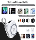 Phone Chargers: Choetech B697C-WH 10000mAh LED display 22.5W power bank for Mobile and Apple watch/Airpods CCC Certified