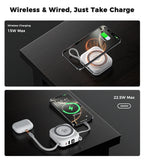 Phone Chargers: Choetech B697C-WH 10000mAh LED display 22.5W power bank for Mobile and Apple watch/Airpods CCC Certified