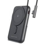 Phone Chargers: CHOETECH B735-BK 10000mAh 20W MagLeap Wireless Power Bank Black with Phone Holder and Build-in Cable