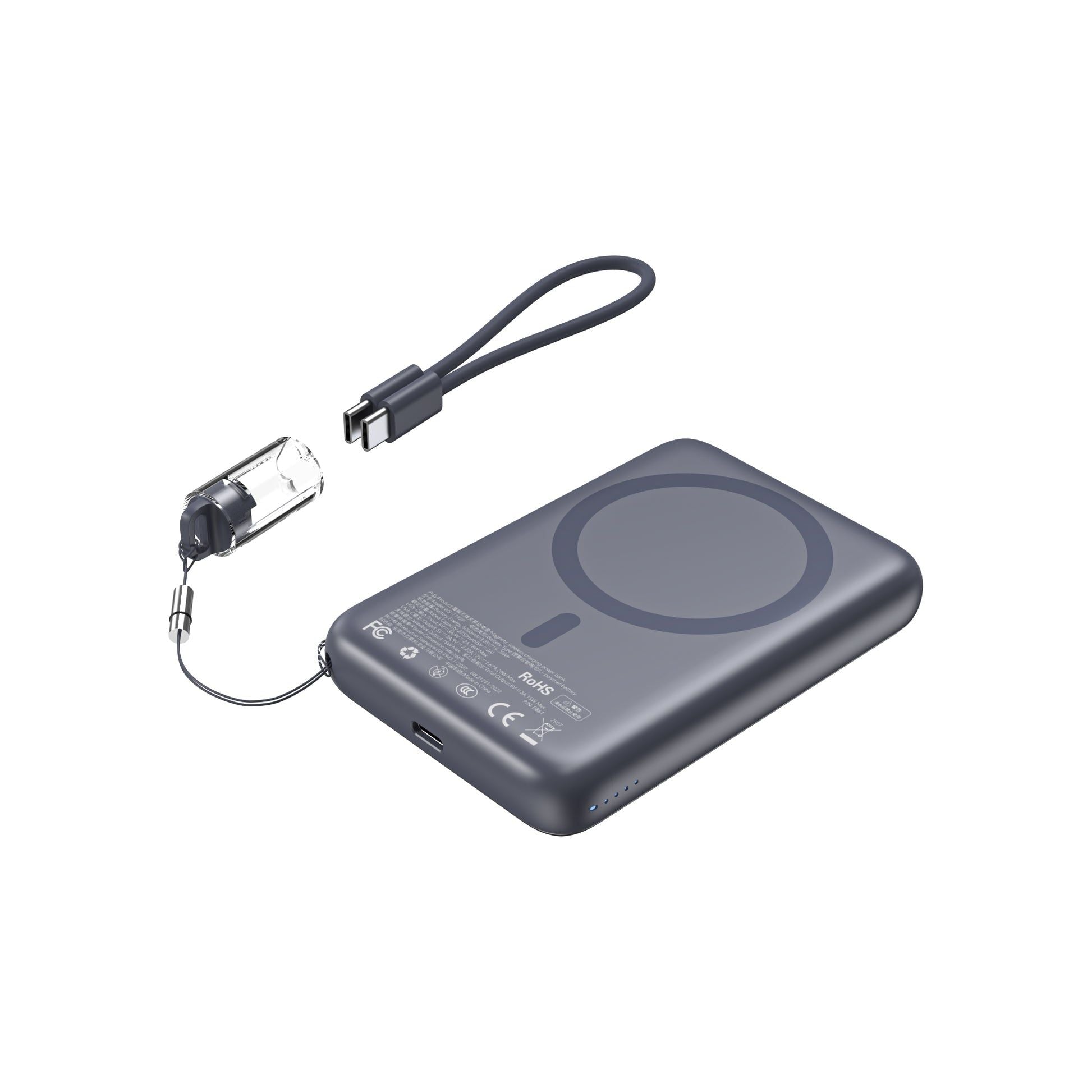 CHOETECH B-862-GY CCC Certified 10000mAh Ultra Thin Magnetic Power Bank