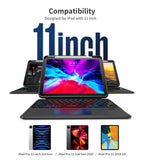 Keyboards & Accessories: CHOETECH BH-018 Wireless Keyboard with Touchpad and Backlight for iPad Pro 11 " (Black)