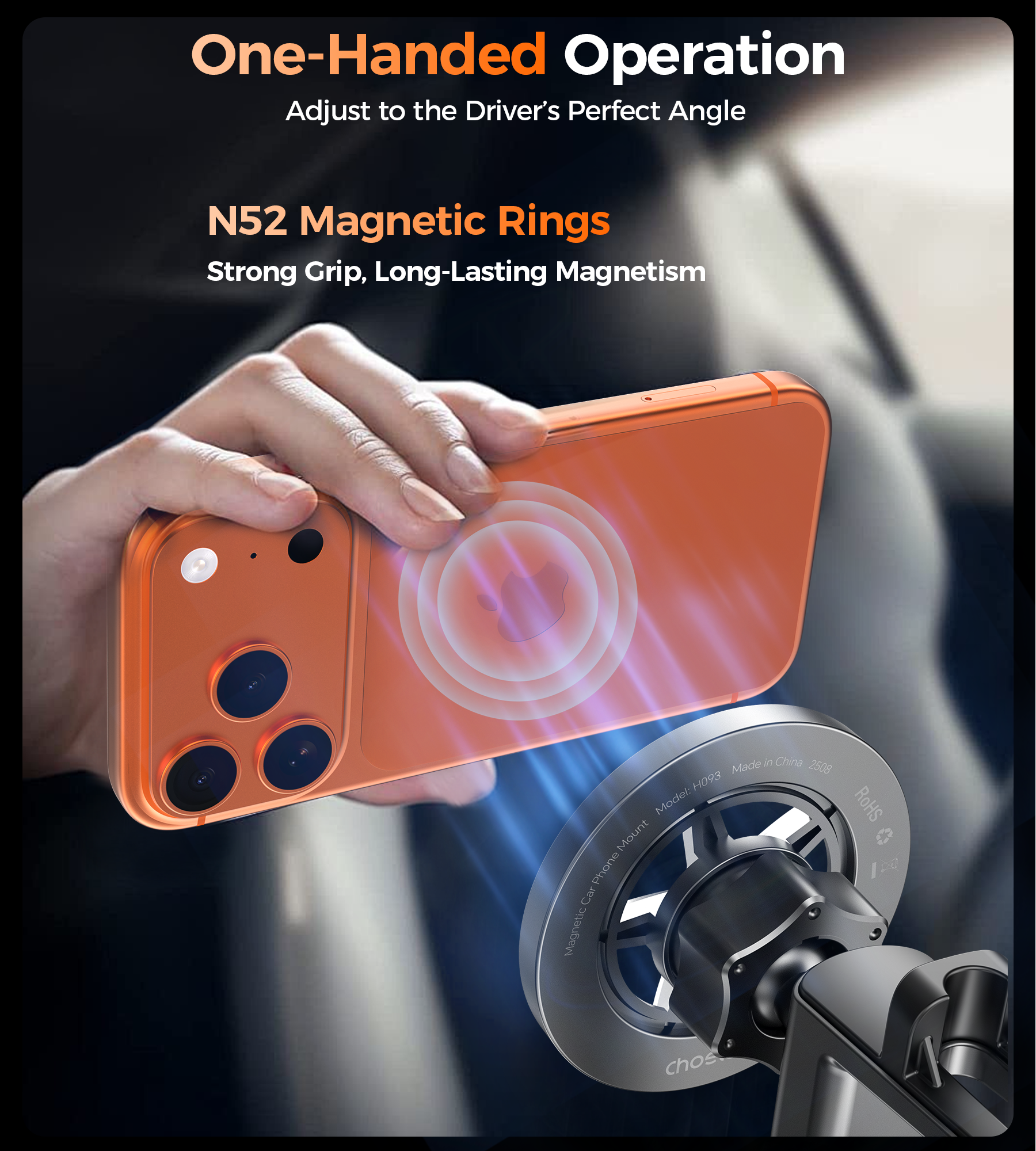 Car Mounts: Choetech H093-BK Magnetic Car Phone Mount