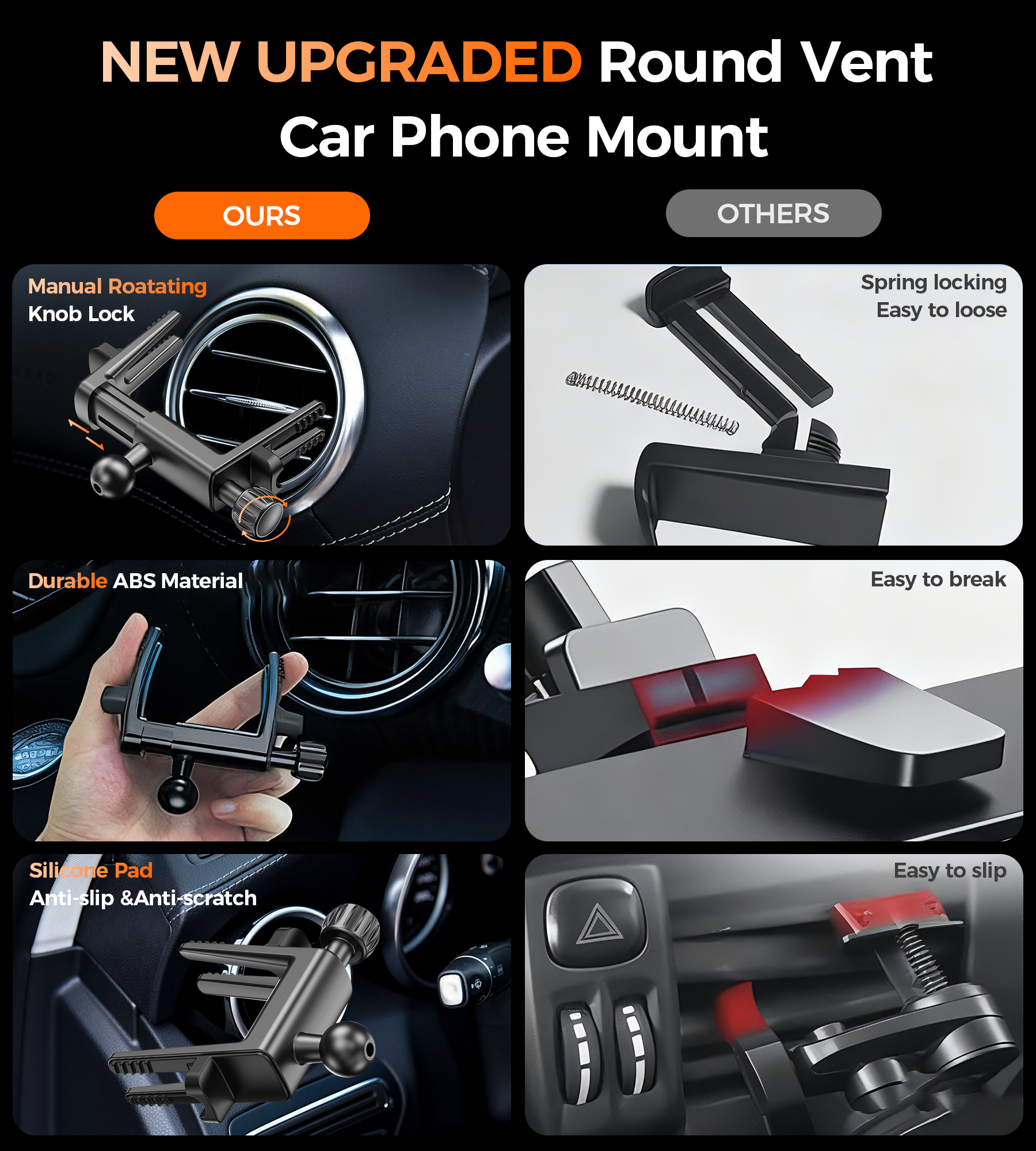 Car Mounts: Choetech H093-BK Magnetic Car Phone Mount