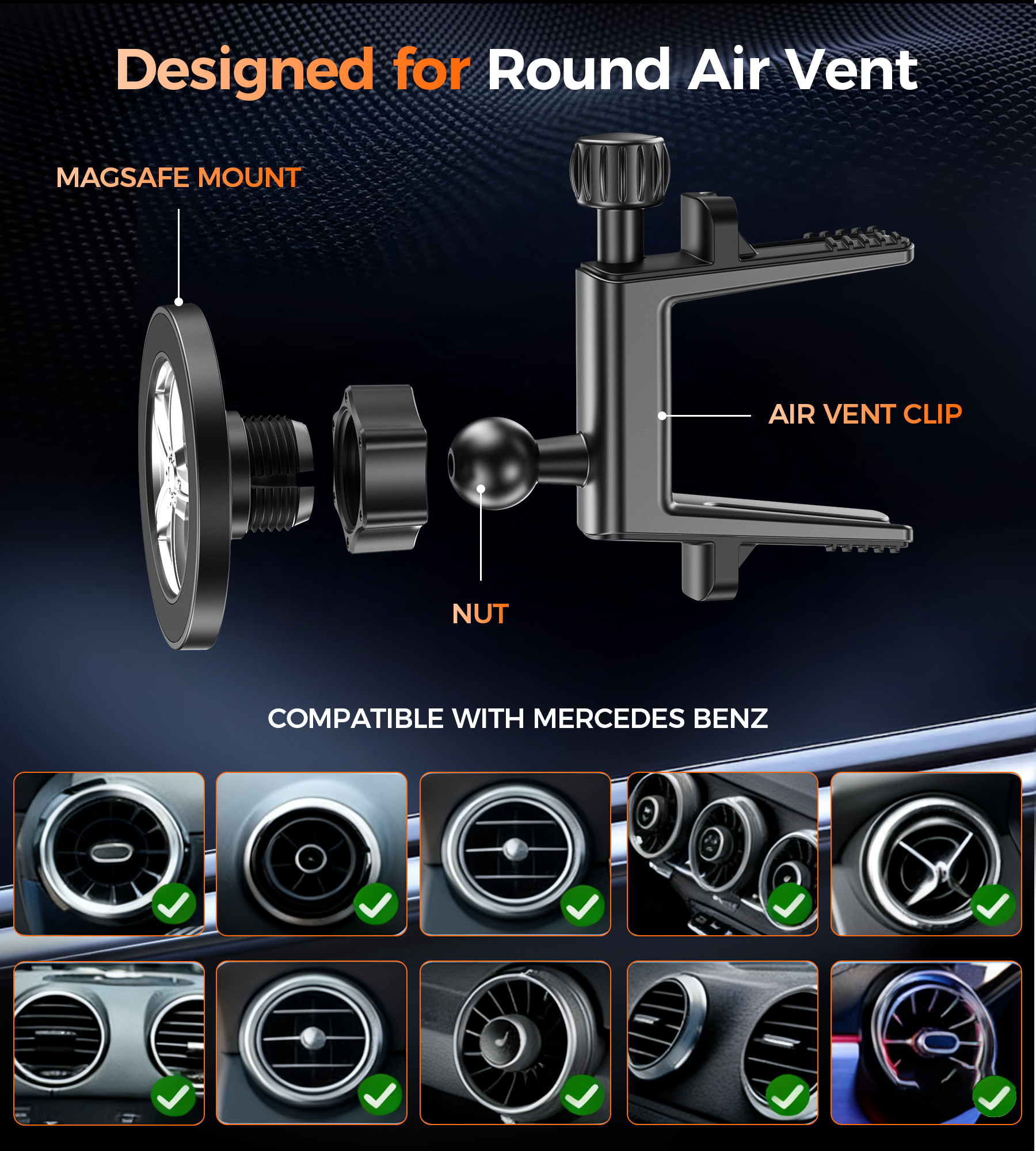 Car Mounts: Choetech H093-BK Magnetic Car Phone Mount