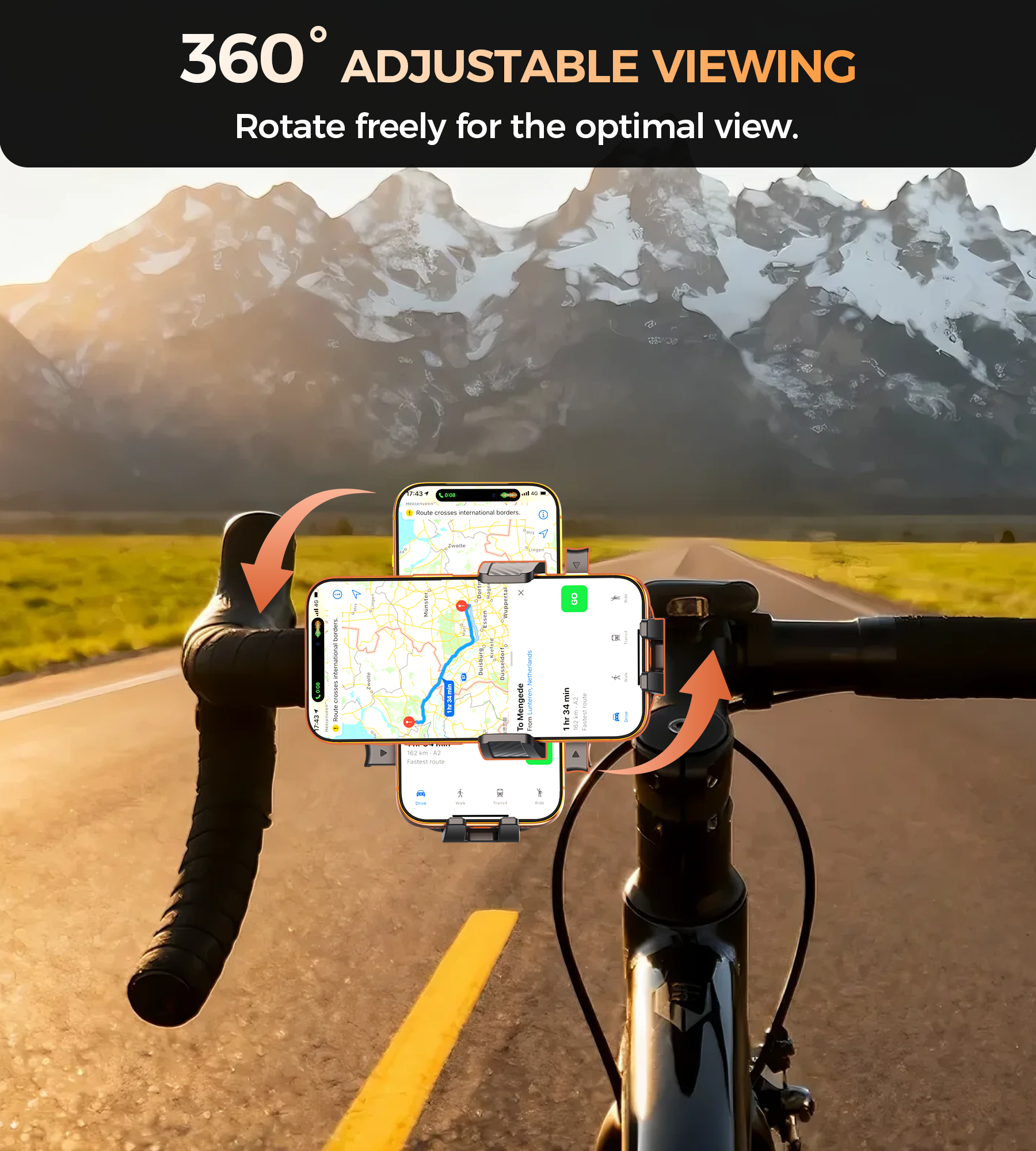 Car Mounts: Choetech H094 Cycling Phone Holder Bike Handlebar Mount 360-degree Rotation
