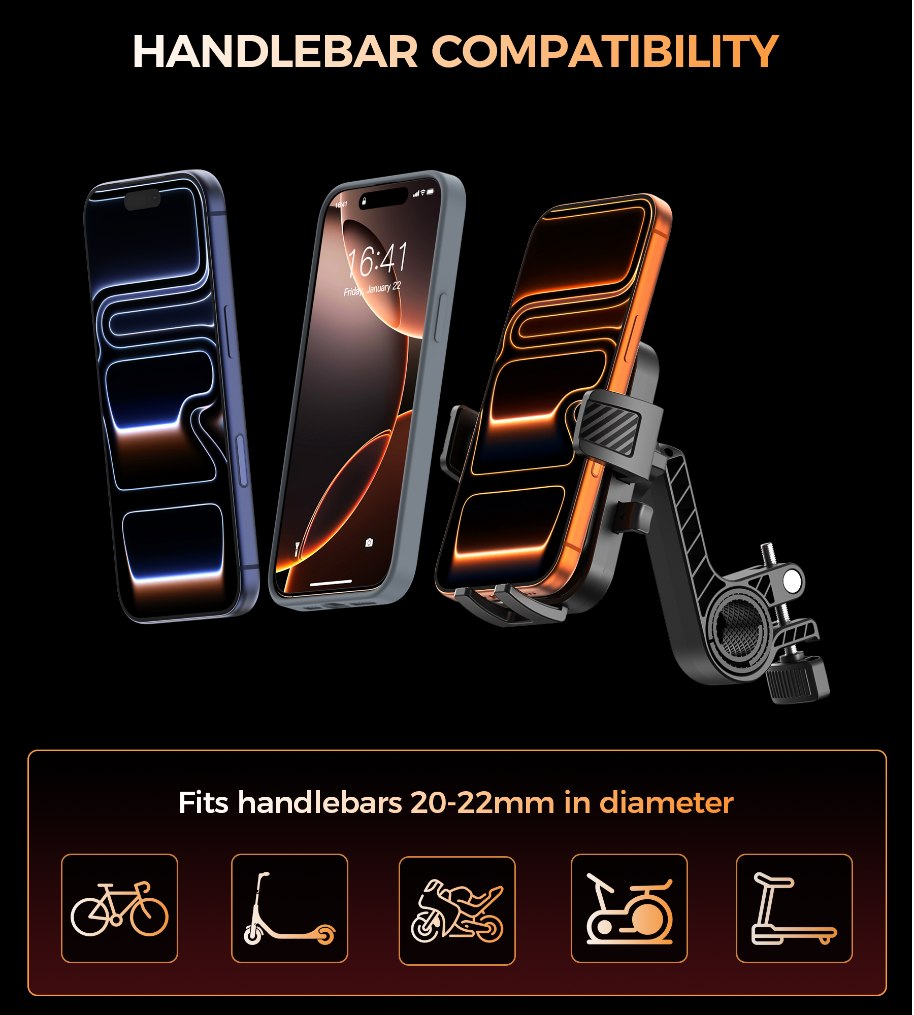 Car Mounts: Choetech H094 Cycling Phone Holder Bike Handlebar Mount 360-degree Rotation