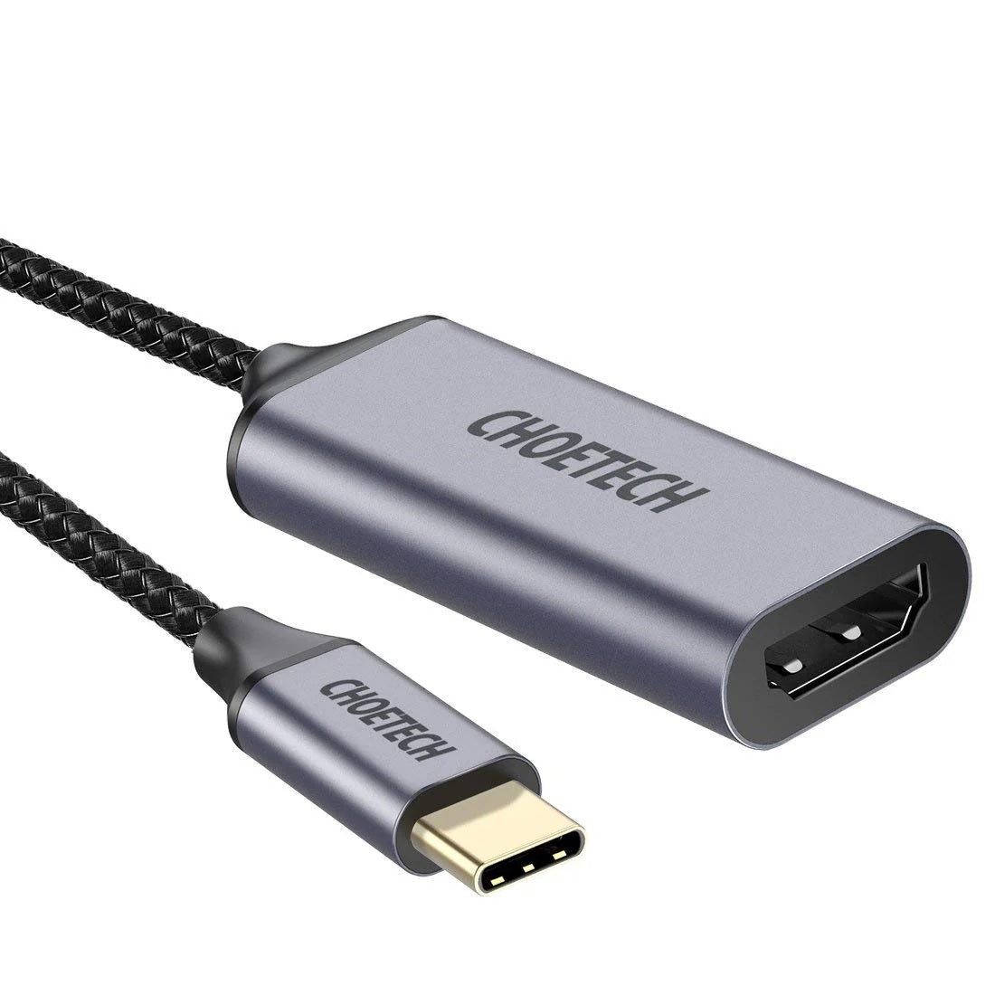 Computer Cables & Adapters: CHOETECH HUB-H21 USB-C to HDMI 4k 60Hz Braided Video Cable Cord Adapter