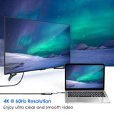 Computer Cables & Adapters: CHOETECH HUB-H21 USB-C to HDMI 4k 60Hz Braided Video Cable Cord Adapter
